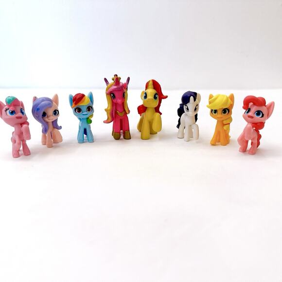 My Little Pony Mini Figures Toys Mix Lot of 8 Hasbro MLP Miniature Collectible - Picture 2 of 10